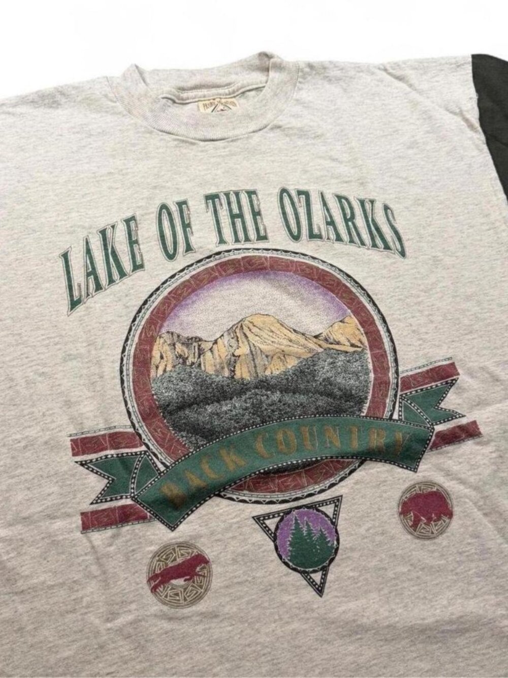 Vintage 90s Lake of the Ozarks Missouri Colorblock Tee XL